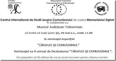 invitatie-Taranii-si-Comunismul
