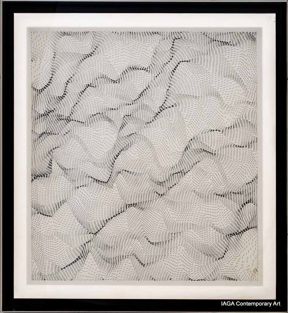 DADAMAINO, Il movimento delle cose, 1993, mordant on  acetate,  84x80cm 