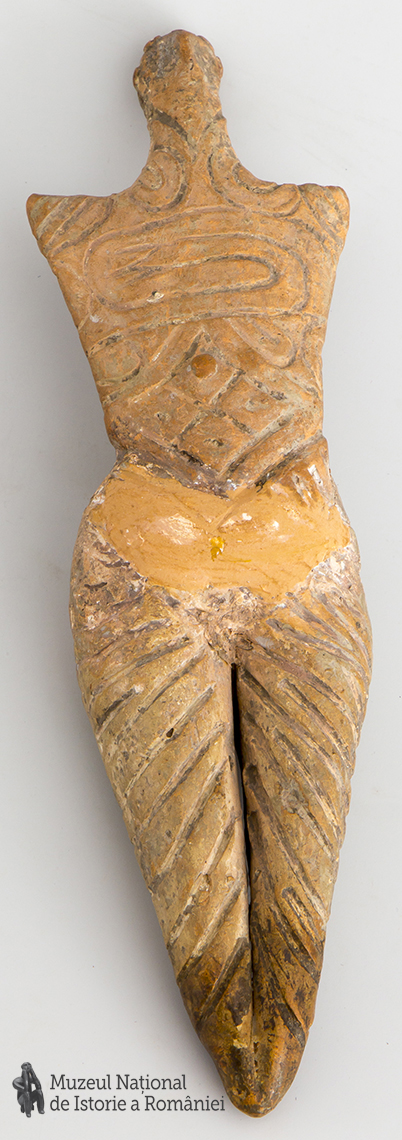 Statuetă antropomorfă_neo-eneolitică_cultura Cucuteni_a doua jum. a mil. V.î.Hr._MNIR