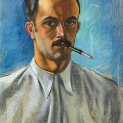 1. Pittner Olivér: Autoportret cu țigară, 1937, Muzeul Județean Mureș – Secția de Artă